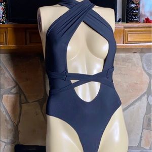Custom Black & Pink Swim Set
